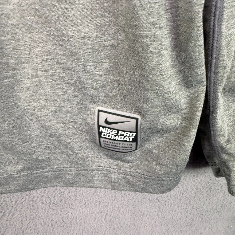 Nike Pro Combat Shirt Mens Large Gray Dri-Fit Fitted Athletic Training‎ MMA